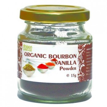 Vanilie de Bourbon pudra bio, Dragon Superfoods, 15gr