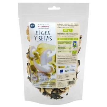 Alge marine cu ciuperci shiitake raw 100gr, Algamar