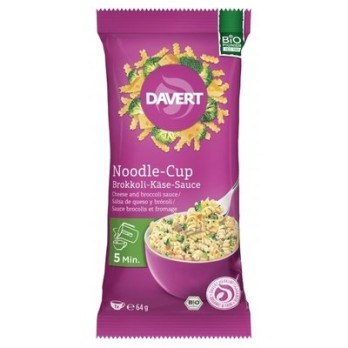 Noodle cup cu branza si broccoli bio DAVERT, 64gr