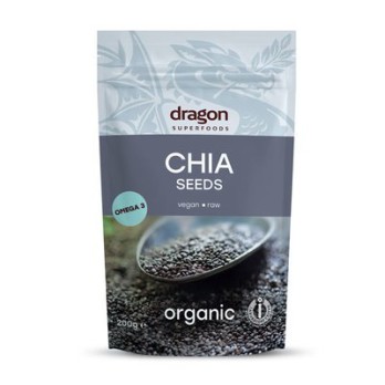  Seminte de chia raw bio, Dragon Superfoods, 200gr